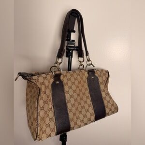 Gucci Beige and Brown Monogram Handbag
